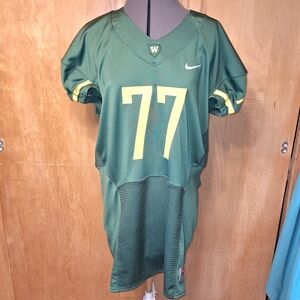 Nike Oregon Ducks Football Jersey with Cloth Yellow Number 77, XXL, RN#05553